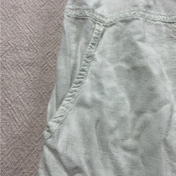 UO BDG Tilly Utility Linen Pastel Green Overalls L - Picture 4 of 7